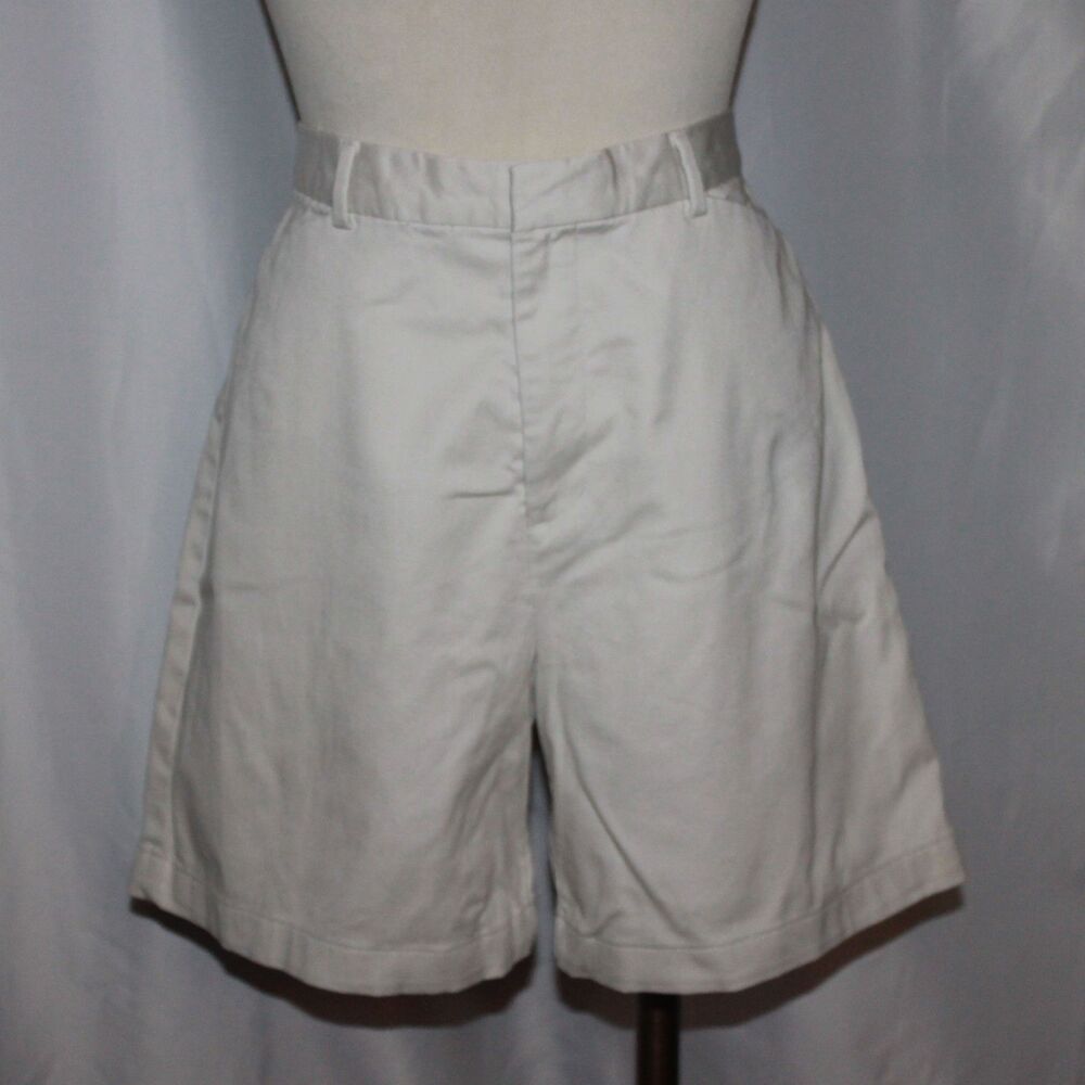 Women's Dockers Stain Defender Stretch Beige Hi-Rise Khaki Shorts Size 12